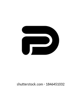 gráfico vectorial de ilustración letra de logotipo fd