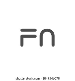 illustration vector graphic of logo letter fn flat