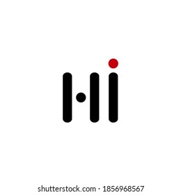  illustration vector graphic of logo letter hi