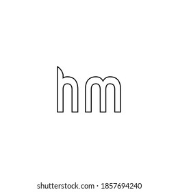  illustration vector graphic of logo letter hm line