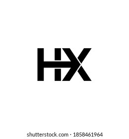  gráfico de vector de ilustración de la letra de logotipo hx