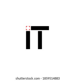  illustration vector graphic of logo letter i t flat
