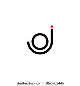  ilustración vectorial gráfico de la letra del logotipo jo