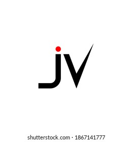  ilustración vectorial gráfico de la letra del logotipo jv