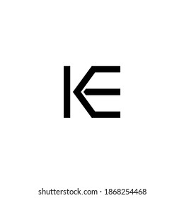  gráfico vectorial de ilustración letra de logotipo ke