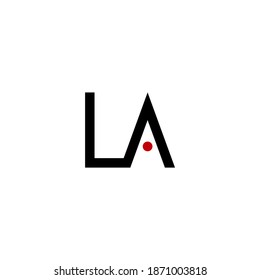  illustration vector graphic of logo letter la