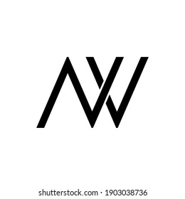  ilustración vectorial gráfico de la letra del logotipo nv