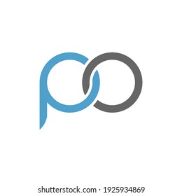  Vektorgrafik des Logo-Buchstabens po-Wohnung