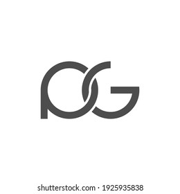  ilustración vector gráfico de la letra del logotipo pg plano