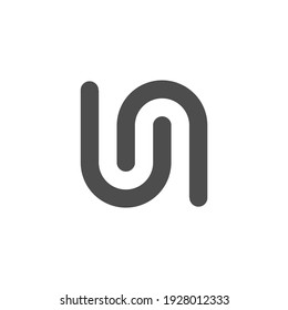  illustration vector graphic of logo letter un