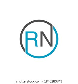 illustration vector graphic of logo letter rn