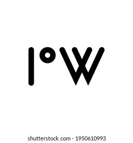 illustration vector graphic of logo letter rw