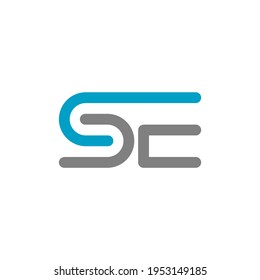 illustration vector graphic of logo letter se flat