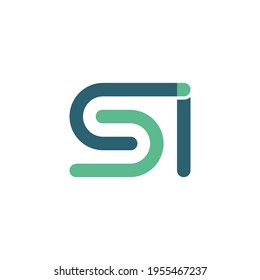 illustration vector graphic of logo letter si