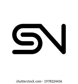 illustration vector graphic of logo letter sn
