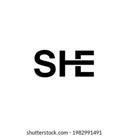illustration vector graphic of logo letter s h e