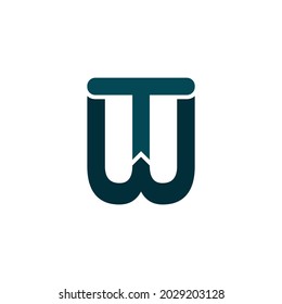 gráfico vectorial de ilustración letra de logotipo tw