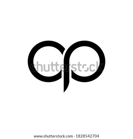 illustration vector graphic of logo letter cp