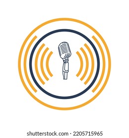 Illustration Vector Graphic of Logo with Microphone  design