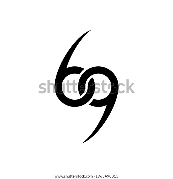 illustration\
vector graphic of logo number 69\
monogram