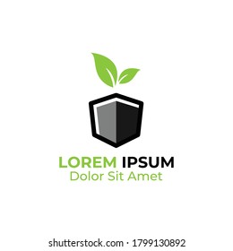 Illustration vector graphic of logo plant box