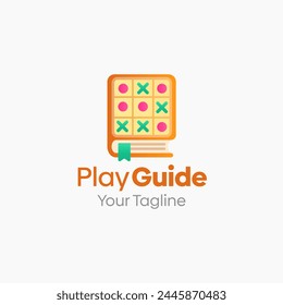 Illustration Vector Graphic Logo of PLay Guide. Merging Concepts of a Book and wood game Good for Education, Course, Learning, Academy etc