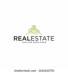 Illustration vector graphic of logo real estate line best of logo, businness card, real estate, building