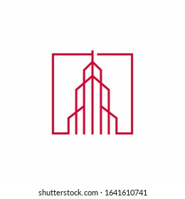 Illustration vector graphic of logo real estate line best of logo, businness card, real estate, building