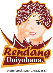 
Illustration Vector Graphic Of Logo Rendang Uniyobana Showing His Food Padang. 
Perfect For Industri The Restaurant Etc