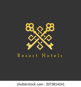 illustration vector graphic of Logo resort hotel perfect for Hotel logo, Shirt design, etc.