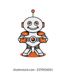 illustration vector graphic logo robot design idea modern concept