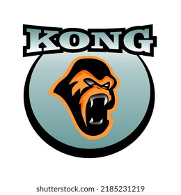 Illustration vector graphic of logo, symbols or esport icon. Gorilla. Perfect for sign, symbols, shirt screen printing, profiles, esport logo,design logo for streamer etc. Unique, simple vector design