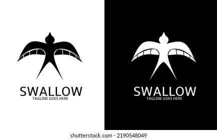 Ilustración vectorial gráfico de la plantilla de logotipo permite el diseño simple de pájaro