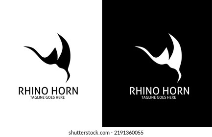 Illustration vector graphic of logo template rhino horn perfect for identity brand your business