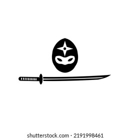 Illustration vector graphic of logo template ninja perfect for game team and other