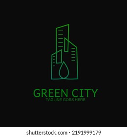 Illustration vector graphic of logo template green city eco perfect for concept city eco, business brand and other