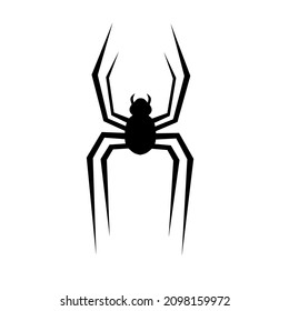 Illustration vector graphic of logotype spider black color