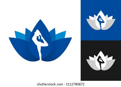 Illustration Vector Graphic of Lotus Yoga Logo. Perfect to use for Yoga Studio Wallpaper