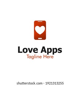 Logo de la aplicación Illustration Vector Graphic of Love. Perfecto para usar para Application Company
