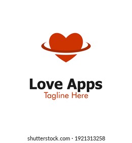 Illustration Vector Graphic of Love Application Logo. Perfect to use for Application Company