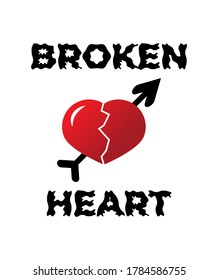 Illustration Vector Graphic Of Love Or Broken Heart