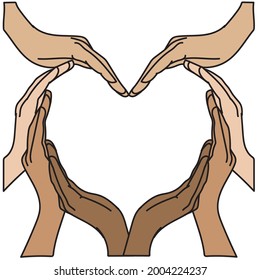 illustration vector graphic of love in different