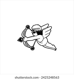 Illustration vector graphic of love icon, white background