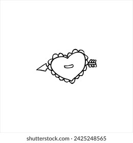 Illustration vector graphic of love icon, white background