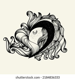 
Illustration Vector Graphic Of Love With Mysterious Moment Good For Ornament, Decoration