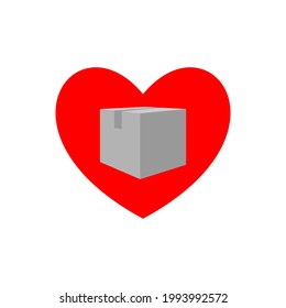 Illustration Vector Graphic of Love Package Logo. Perfect to use for Technology Company
