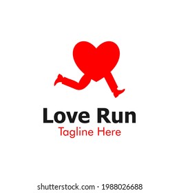 Illustration Vector Graphic of Love Run Logo. Perfect to use for Technology Company
