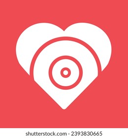 Illustration vector graphic of Love Target Logo