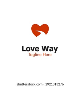 Illustration Vector Graphic of Love Way Logo. Perfect to use for Technology Company