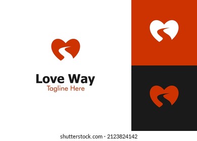 Illustration Vector Graphic of Love Way Logo. Perfect to use for Technology Company